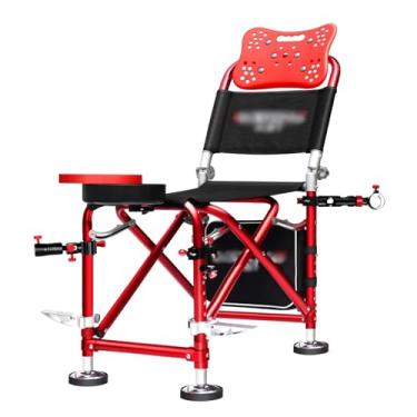 Imagem de Cadeira de pesca, cadeira de acampamento, multifuncional, portátil, reclinável, dobrável, encosto, pesca, caminhadas, atividades ao ar livre, cadeira de acampamento