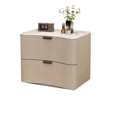 Imagem de Mesa de cabeceira para sofá, mesa de cabeceira de madeira maciça, couro moderno, minimalista, mesa de cabeceira pequena