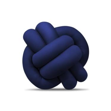 Imagem de Almofada Nó Escandinavo Decorativa Moderna | Almofada Decorativa Antialérgica 25x25cm(AZUL MARINHO)