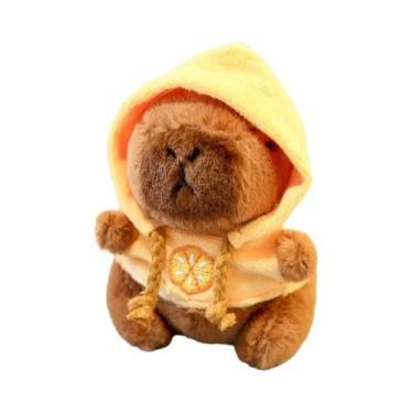 Imagem de Brinquedo De Pelúcia Capivara Pequena E Fofa Com Capuz E Asas, Boneca 