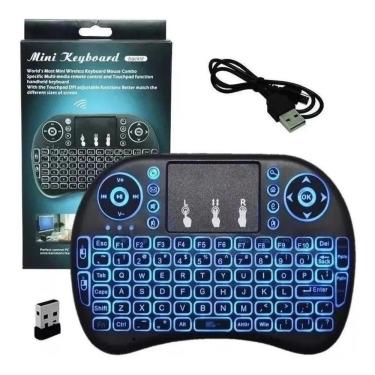 Imagem de Mini Teclado Controle Função Toutch Sem Fio Led Smart