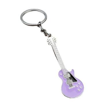 Imagem de Chaveiro Creative Purple Guitar Chaveiro pintado em metal - yiweisai