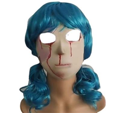 Imagem de Máscara facial Sallys Faces Headgear Latex Full Face Blue Ha - yiweisa