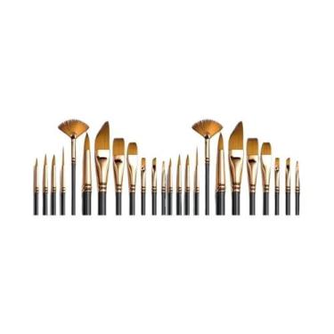 Imagem de Conjunto De 12/24 Pincéis De Nylon Para Pintura Em Aquarela, Óleo E Ac