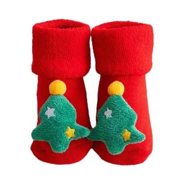 Imagem de Meias De Bebê Recém-Nascido E Infantil De Natal Com Papai Noel, Boneco