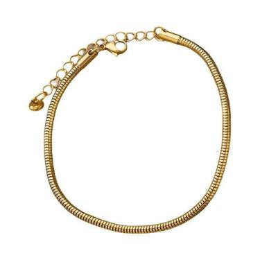 Imagem de Tornozeleira De Pérolas Em Aço Inoxidável Banhado a Ouro 18K Para Mulh