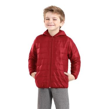 Imagem de Jaqueta Casaco Infantil Menino Bobojaco Vermelho Rovikids, Vermelho, 4