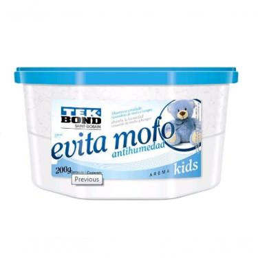 Imagem de Desumidificador Evita Mofo Pote 200g Kids para Remover Umidade em Plástico com Fragrância para Armários Azul Tekbond