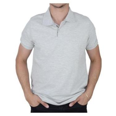 Imagem de Camisa Polo Masculina Ogochi MC Essencial Slim Cinza - 0001-Masculino
