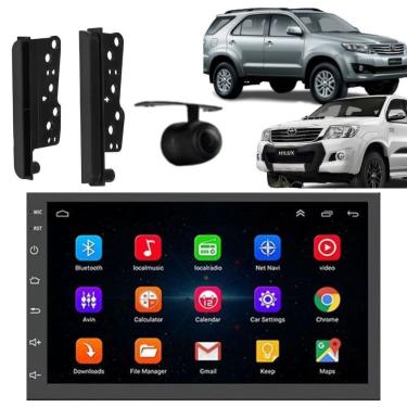 Imagem de Central Multimídia Automotiva Android Auto Toyota Hilux SW4 2005 a 2015 7 Touch Screen Bluetooth Wi-Fi USB com Moldura