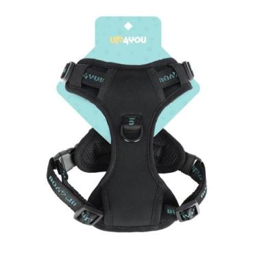 Imagem de Peitoral Colete para Cachorro Pet Bubble para Guia Up4you Preto - UP4Y