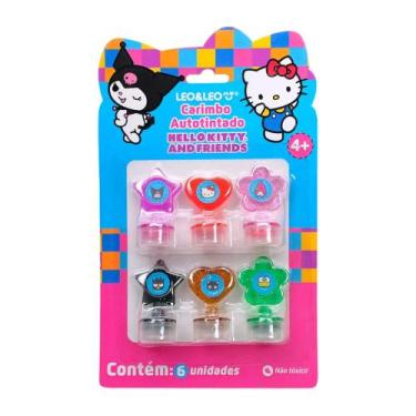 Imagem de Carimbo Autotintado Hello Kitty e Amigos Blister c/ 6 Und Leo&Leo Leon