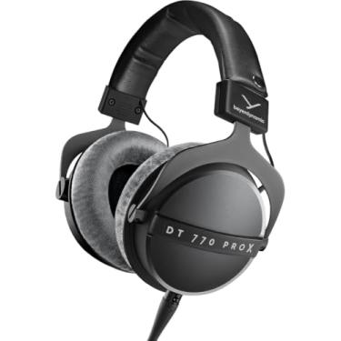 Imagem de beyerdynamic DT 770 Pro X fones de ouvido com fio sobre a orelha, 48 Ohm, monitor de estúdio de gravação profissional de fechamento traseiro. Gravação, monitoramento, isolamento de som, feito à mão na