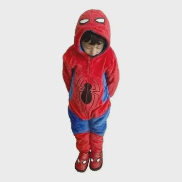 Imagem de Pijama macacão kigurumi Infantil homem aranha oficial 3 a 4 anos