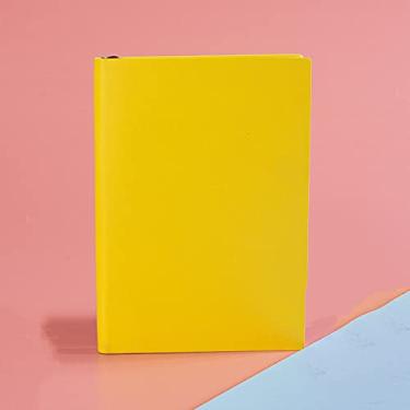 Imagem de Caderno de couro PU A5 engrossado para registros de reuniões de escritório de negócios, amarelo, 1 peça