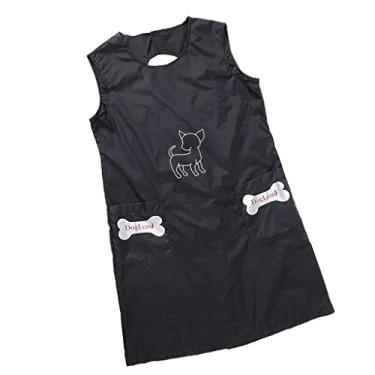 Imagem de Baoblaze Avental antiestático para animais de estimação, avental para cuidados à prova d'água, sem mangas, avental e tesoura de cuidados e ferramentas para descamação - M