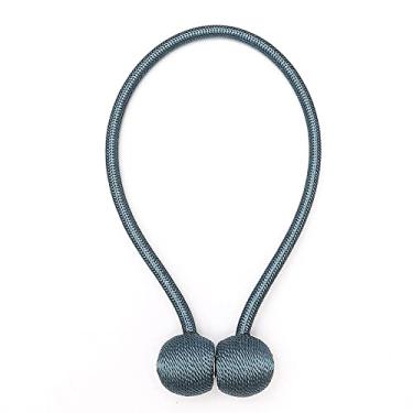 Imagem de Cor sólida cortina fivela magnética fivela de cortina de cordão redondo fivela magnética sem perfuração sem instalação sem instalação amarras de cortina de cortina tiebacks, T15,4 pcs