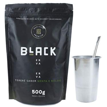 Imagem de COPO DE TERERÉ ALUMÍNIO + BOMBA DE TERERÉ + BLACK ERVA 500G (Menta e Boldo)