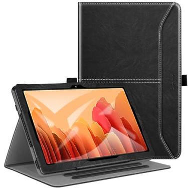 Imagem de ZtotopCase Capa para Samsung Galaxy Tab A7 2020/2022, capa executiva de couro sintético premium com suporte elástico para caneta, compartimento para cartão, para Samsung Galaxy Tab A7 10,4 polegadas