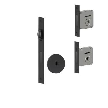 Imagem de Fechadura Kit 821 Rolete Tetra Roseta Redonda Preta 3f
