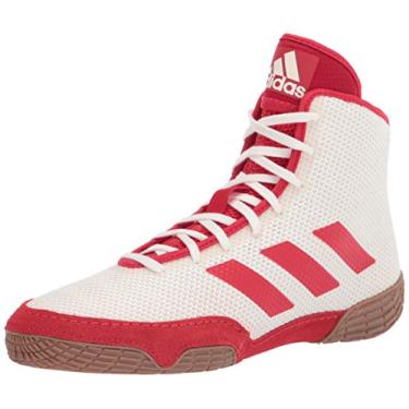 Imagem de adidas Tênis de luta livre masculino Tech Fall 2.0, Giz branco/SCarlet/Goma, 8