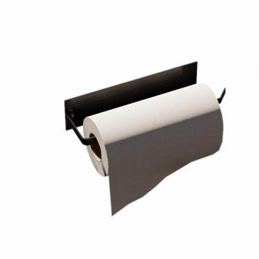 Imagem de Suporte Toalha Papel Aluminio Filme Adesivo Multiuso  Sem Furo Preto F