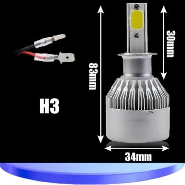 Imagem de Lâmpada  Farol Super Led  Alto E Baixo Par  C6-H1 H3 H7 H8/H11 H27 HB3