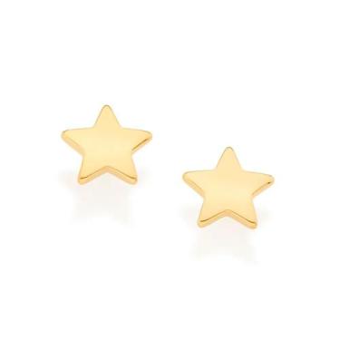 Imagem de Brincos Rommanel Pequenos Segundo Furo Estrela 526901 326901, Dourado