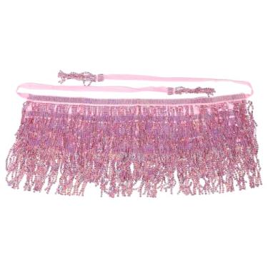 Imagem de SAFIGLE Mulheres Lantejoulas Borla Saia Glitter Brilhante Franja Dança Hip Cachecol Saias Metálicas Rave Cintos Traje