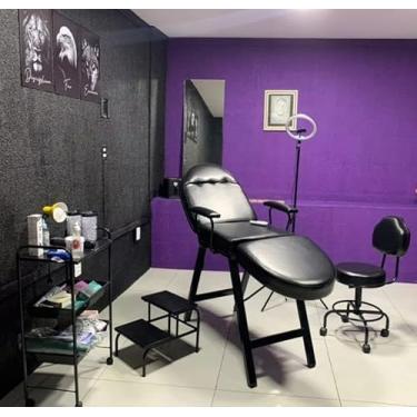 Imagem de Kit Maca Estética Reforçada 4 Peças - Maca/Mocho/Escadinha/Carrinho Auxiliar