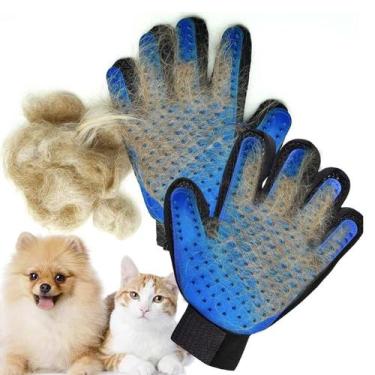 Imagem de Luva Pet Tira Pelo Gatos Cães Uso Diário Prática - Luvas e Cia