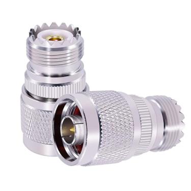 Imagem de CNARIO 2 peças N macho para UHF fêmea conector N para conectores de cabo coaxial RF coaxial PL-259 SO-239 (não para TV)