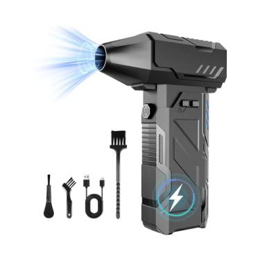 Imagem de SOUSKY Soprador De Ar Comprimido - Elétrico Superpotente 150.000 Rpm, Mini Sem Fio Recarregável Com 3 Engrenagens Ajustáveis Para Pc, Limpeza Doméstica, Dutos, Áreas Externas E Carro