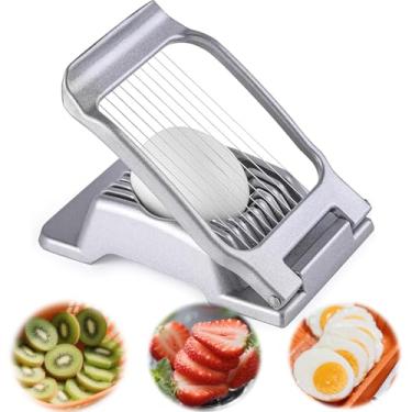 Imagem de Cortador de ovos para ovos cozidos, cortador de ovo de alumínio resistente, cortador de morango, morango, cogumelo, fruta macia