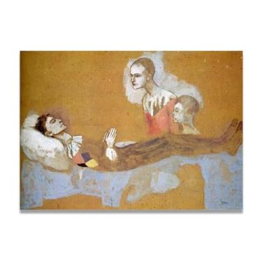 Imagem de Murais Harlequin'S Death Diego Rivera – Arte de realismo socialista mexicano, muralista do século 1461, coleção clássica do museu de Nova York para decoração de casa 20 x 28 cm