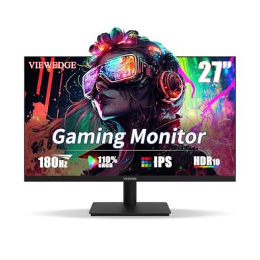 Imagem de Viewedge Monitor de jogos 68.6 cm 180hz (suporta 144hz/165hz) 1ms, 110% sRGB com HDR 10 | tela IPS 1080p, DP HDMI, alto-falantes embutidos, suporte de sincronização livre e montagem na parede