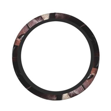 Imagem de Selim de cavalo com chapéu de caubói capa de volante selvagem para mulheres e homens protetor de volante elástico universal 38 cm acessórios interiores de carro respirável microfibra seda gelo