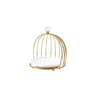 Imagem de Suporte de bolo dourado de três camadas de camada dupla para bolo mesa de sobremesa rack de bolo de sobremesa mesa de hotel bandeja de frutas doméstica mesa de recepção de casamento prato de bolo