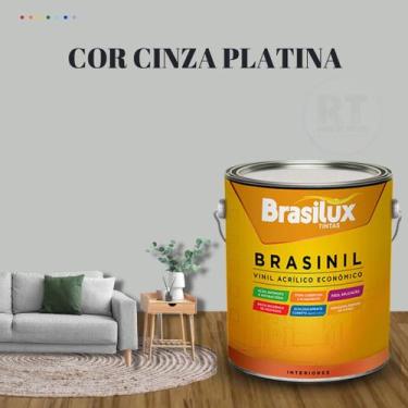 Imagem de Tinta Parede Cinza Véu Acrílica Brasinil Anti Mofo 3,2l - BRASILUX, CI