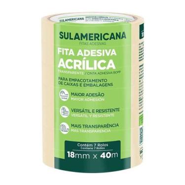 Imagem de Fita adesiva sulamericana polipropileno 18x40 c/ 7