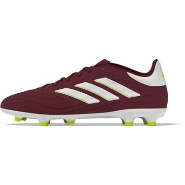 Imagem de adidas Tênis unissex adulto Copa Pure II League Firm Ground, Vermelho/Branco/Team Solar Yellow, 10.5 Women/9.5 Men