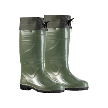 Imagem de Bota Galocha PVC Flexível Segurança Extra Longo Polaina Verde Reforçada Picada Cobra Jardinagem Pesca Agricultura (verde, padrao, BR, Adulto, Numérico, 46.5)