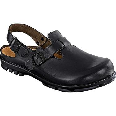 Imagem de Birkenstock Tênis feminino Boston Chunky Mules, Preto/preto carvão/preto escuro, 6-6.5 Women/4-4.5 Men