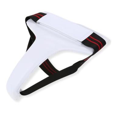 Imagem de Generic Protetor Ergonômico de Virilha de Taekwondo Feminino para Boxe Karatê Sanda Protetor de Virilha, Feito de PU, Branco, Opções de Tamanho S-XL, para Altura 110cm-190cm (#01)