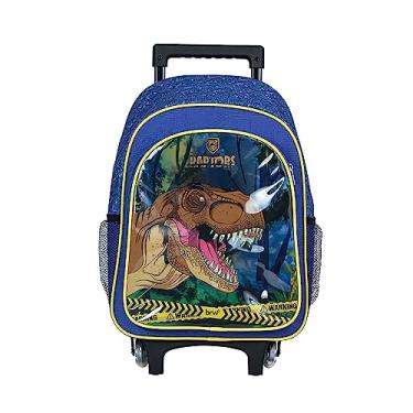 Imagem de Mochila com Carrinho Raptor Azul e Amarelo BRW