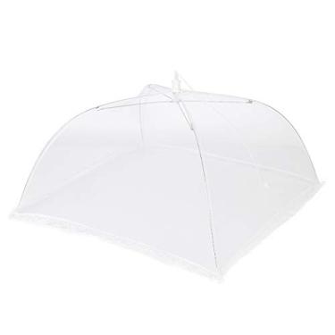 Imagem de HEEPDD Guarda-chuva de Comida, Barraca de Cúpula de Malha Reutilizável Dobrável de 32 X 32 Cm para Manter Afastado, Com Belo Design para Decoração de Festa de Cozinha Churrasco