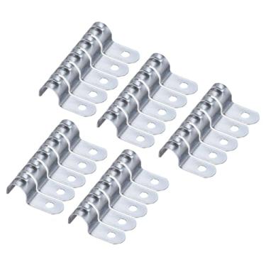 Imagem de HARFINGTON Braçadeira de conduíte de 25 peças, correia EMT de um orifício, braçadeira de tubo em U, diâmetro de tubo de 16 mm de diâmetro de 5/8 polegadas, diâmetro de furo de 6 mm 1/4 polegada