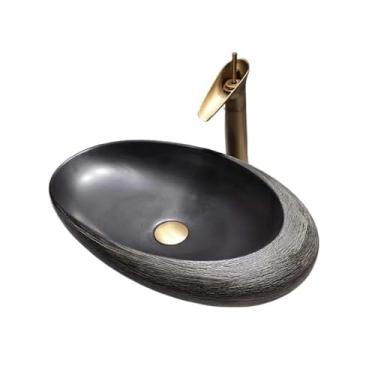 Imagem de Vessel Vanity Sink vaso pia banheiro moderno acima do balcão porcelana cerâmica vaidade arte bacia moderna bancada