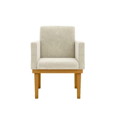 Imagem de Kit 2 Poltronas Cadeira Reforçada - Escritório Recepção Bege
