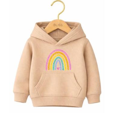 Imagem de Moletom Canguru Infantil Estampa Arco Iris 1016 Confortável Casual Dia